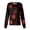 Deep Red, variant on Women's Halloween Scrub Jacket Halloween Print Button Front Nurse Uniform Funny Long Sleeve Medical Workwear Jacket Yellow 2XL