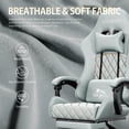 thumbnail image 6 of HLDIRECT Gaming Chair, Ergonomic Fabric Gamer Chair, Video Game Chair with Footrest and Massage Lumbar Cushion, Computer Office Chair, 6 of 9