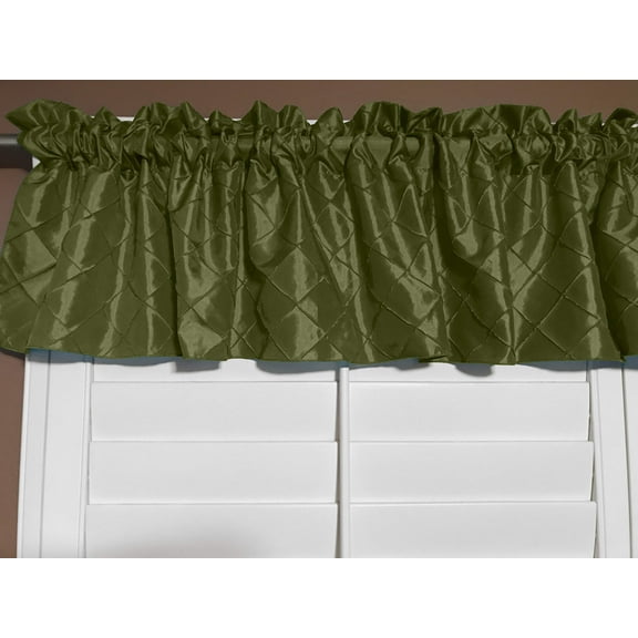 Pintuck Window Valance 52" Wide Olive