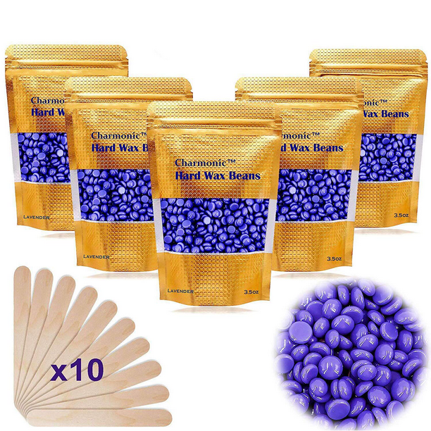 Charmonic 1.1lb/500g Hard Wax Beads for Hair Removal, Depilatory Wax