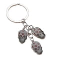thumbnail image 3 of Metal Owl Keychain with Ladybug Charm and Flower Decoration Fashion Bag Ornament European Accessories Ghost Face, 3 of 4