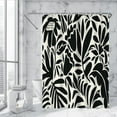 thumbnail image 6 of Black and White Flower Shower Curtain for Women Girls Boho Abstract Floral Retro Groovy Plant Leaves Aesthetic Funky Trendy Bathtub Decor 12 Plastic Shower Hooks,72x72 Inch, 6 of 6