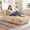 Khaki, variant on Fulsmile 66" Bean Bag Chair for Adults, Long Chaise Longue Connected with Folding Footrest, Comfortable Lazy Sofa for Bedroom Living Room Video Room, Stripe Grey