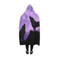 thumbnail image 3 of ASHLEIGH wolf moon Fashion Hooded Blanket 50x60 inch Kids Girls Boys Toddler Blankets with Hood, 3 of 3
