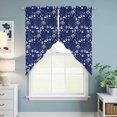 thumbnail image 6 of Swag Valance Curtains for Windows, Coastal Turtle Light Filtering Kitchen Curtains with Rod Pocket, Blue Ocean Starfish Retro Coral Shell Window Treatment Valances for Living Room, 28x36 - 2 PCS, 6 of 9