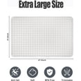 thumbnail image 2 of Extra Large Shower Mat, 47.2 x 31.5 Inch Non Slip Shower Mats for Inside Shower with Drain Hole and Suction Cups, Soft Trimmable TPE Anti Slip Shower Mat for Walk in Shower Stall, Heavy Mat, 2 of 14
