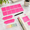 Fluorescent Rose Red-Fluorescent Color, variant on 800 Sheet Morandi Blue Morandi Color Transparent Sticky Note Set with Dual-Tip Marker