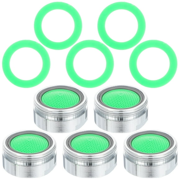 Faucet Aerator Water Saving Flow Restrictor Sink Nozzle 5 Pcs Thread Plastic Copper Filter Strainer