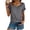 Dark Gray #1, variant on Womens Summer Tops Cap Sleeve Front Twist Knot V Neck T Shirts Draped Blouses Casual Loose Fit tees Pink S