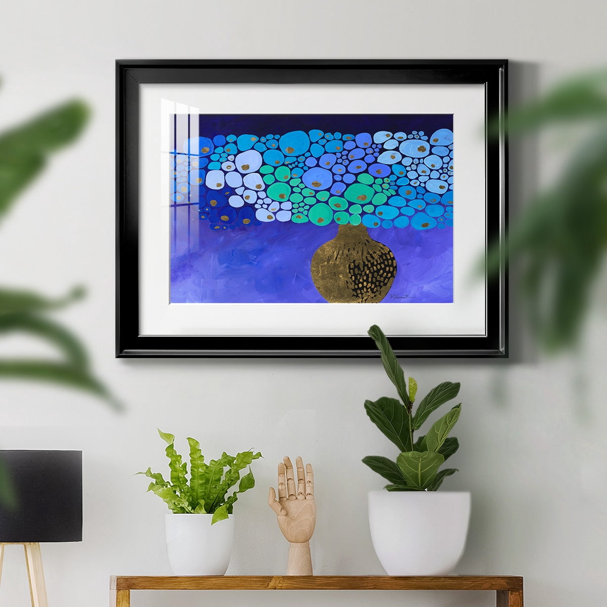 Blue Poppies II Premium Framed Print - Ready to Hang