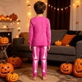 thumbnail image 4 of Elegyee Halloween Pajamas for Kids Skeleton Snug Fit Long Sleeve Top Pants PJs(2-10 Years), 4 of 4