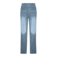 thumbnail image 5 of hoksml Women's High Waisted Pull On Jeans Stretch Denim Pants Casual Straight Leg Comfy Bottoms, 5 of 8