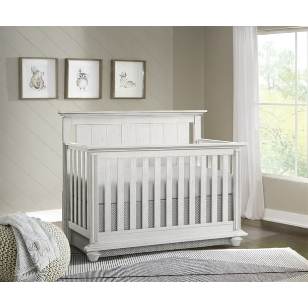 Oxford Baby Langston 4in1 Convertible Crib, Weathered White