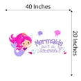 thumbnail image 4 of Mermaids Don't Do Homework Seahorse Statfish Princess Fish Starfish Queen Sweet Dreams Bedtime Unicorn Lovely Dear Dream Holiday Gift Decorating Bedroom Wall Decal Sticker - Size: 40 In X 20 In, 4 of 5