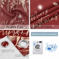 thumbnail image 4 of Red Christmas Blackout Curtains for Bedroom/Living Room, Thermal Insulated Kitchen Curtains, Botanical Snowflake Xmas Vintage Grommet Darkening Window Treatment Drapes 52"x63"x2, 4 of 8