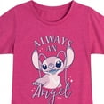 thumbnail image 3 of Disney - Lilo & Stitch - Always An Angel - Toddler & Youth Girls Short Sleeve Graphic T-Shirt, 3 of 5