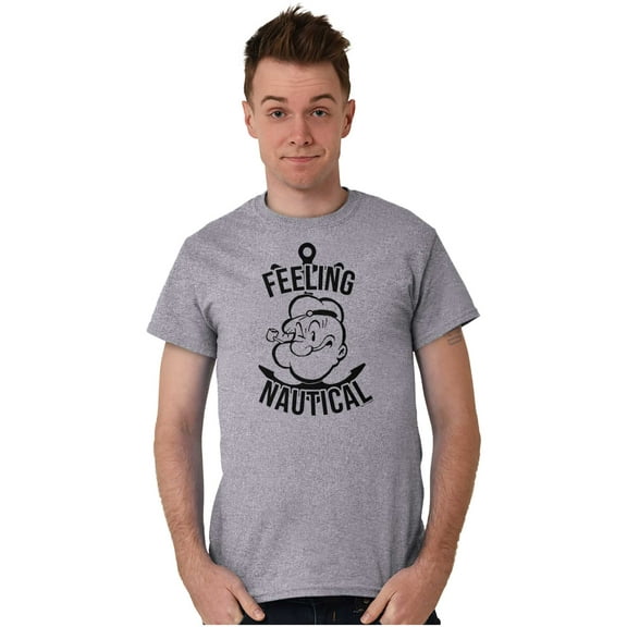 Popeye The Sailor Feeling Nautical Men's Graphic T Shirt Tees Brisco Brands S