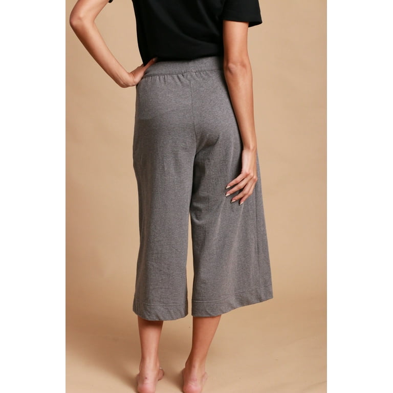 パンツ KHOKI Wide-leg cropped pants Gray Wide-leg cropped