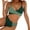 Green, variant on Efsteb High Waisted Bikini Sets for Women Beachwear Swimwear Bikini Contrast Colour Patchwork Bathing Suit Surfing (Green,L)