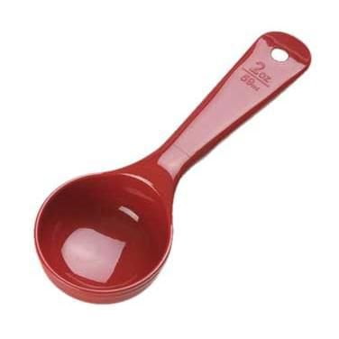 Carlisle 4924 High Heat Measure Miser Spoon/Food Portioner - 2 oz, Red, Solid