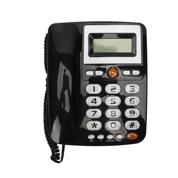Teléfono Fijo, Manos Libres Llamadas A Prueba de Relámpagos, Botón Grande, Teléfono Fijo, Un toque tálil para Marcar para el Hogar