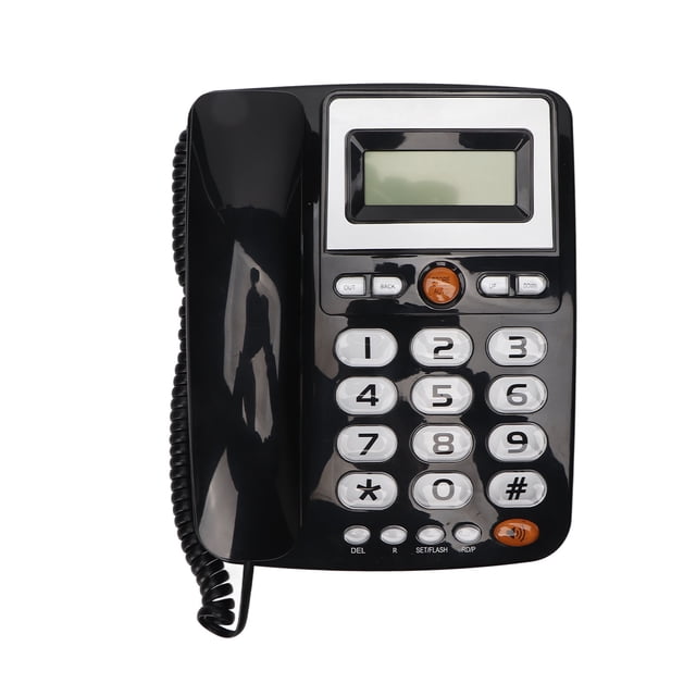 Teléfono Fijo, Manos Libres Llamadas A Prueba de Relámpagos, Botón Grande, Teléfono Fijo, Un toque tálil para Marcar para el Hogar