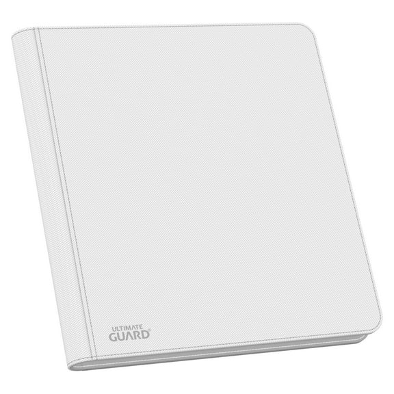 Ultimate Guard XenoSkin Quadrow Zipfolio 12 Pocket Card Storage Binder Portfolio White