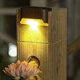 thumbnail image 5 of 1-20 piezas LED blanco cálido Solar StepLamp camino escalera luces de jardín al aire libre impermeable balcón luz decoración para Patio valla luz, 5 of 5