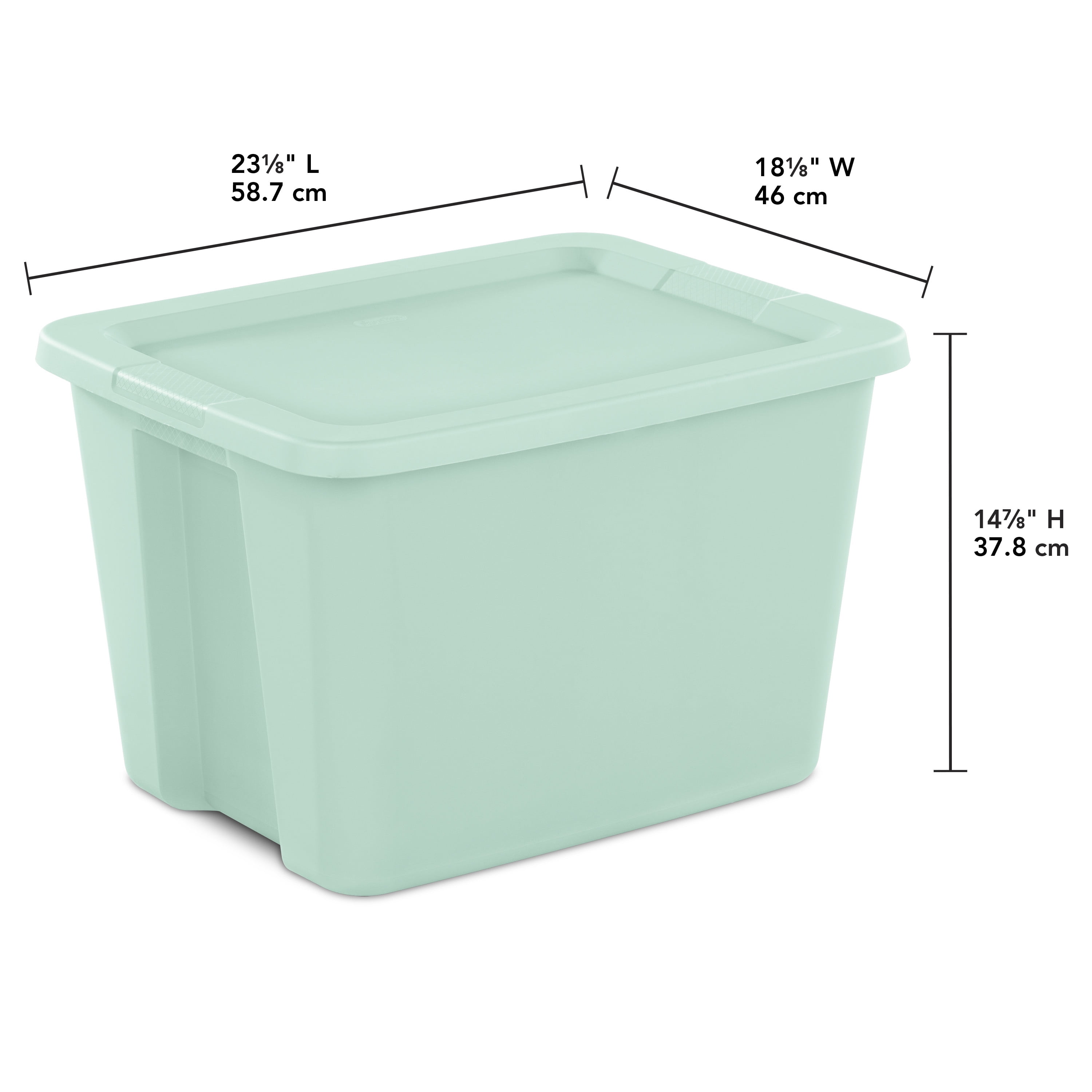 Sterilite Classic Lidded Stackable 18 Gal Storage Tote Container