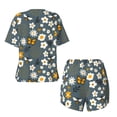 thumbnail image 5 of Picia Flowers and Bee Pajamas Sets for Women Soft Short-Sleeved Pjs with Lounge Shorts Two Piece Sleepwear-Medium, 5 of 9