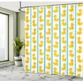 thumbnail image 5 of Ambesonne Rubber Duck Shower Curtain, Blue Stripes, 69"Wx84"L, White, 5 of 5