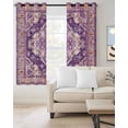 thumbnail image 2 of Purple Orange Boho Blackout Curtains 72 Inches Long for Bedroom, Ethnic Geometric Middle Century Art Thermal Insulated Room Darkening Black Out Window Curtain Panels Grommet Drapes for Living Room, 2 of 8