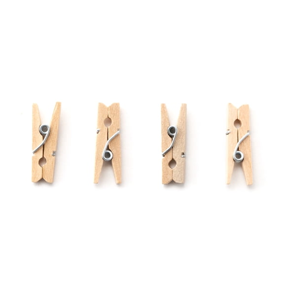 12 Packs: 50 ct. (600 total) Tiny Wood Clothespins by Creatology
