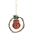thumbnail image 5 of Northlight Glittered Owl in a Twig Wreath Glass Christmas Ornament - 5.25" -Brown, 5 of 6