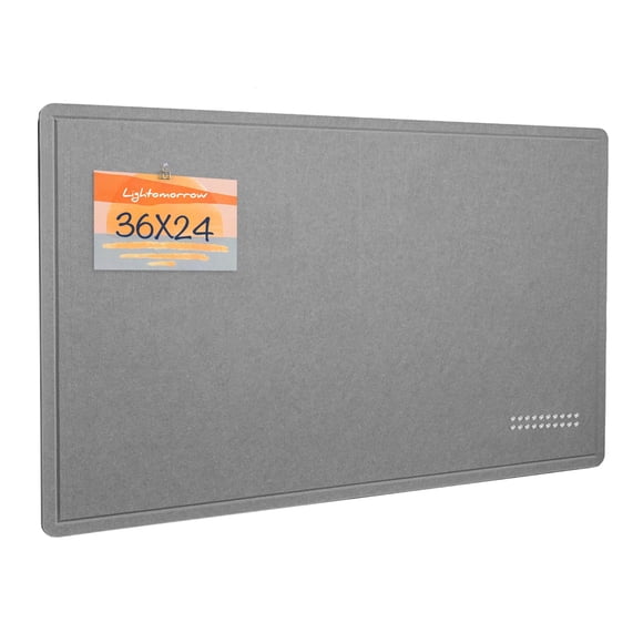Lightomorrow Large Bulletin Board - 90 x 60 cm, Decorative Felt Pin Board for Wall - 4' x 3' Foldable Photo Display Board with Se
