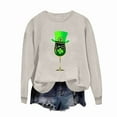 thumbnail image 5 of NuoCaiYun Sweatshirts for Women St. Patrick's Day Printed Long Sleeved Round Neck Fashionable Casual Hooded Sweatshirt Tops, 5 of 6