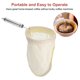 thumbnail image 5 of Uxcell 2Pcs Filtro de calcetín para café con mango de acero inoxidable, pequeño, mediano, amarillo, 5 of 7