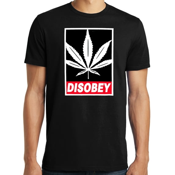 Big and Tall Disobey Pot Leaf Parody Logo