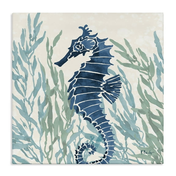 Stupell Industries Radiant Sea Life Seahorse Canvas Wall Art design by Paul Brent, 17 x 17