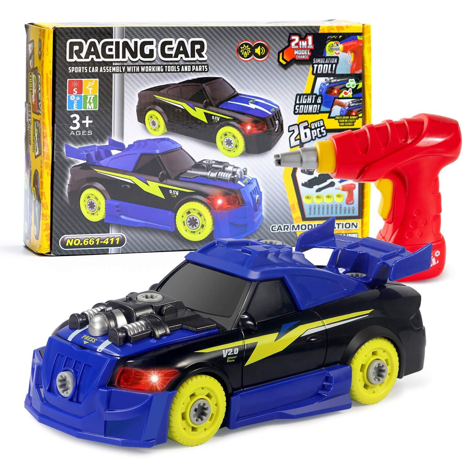 Childs Car Collection Toy Vehicle for Ages 3+ Boys and Girls Build Your Own Racing Car Creative STEM Car Toy Playset Kimiangel 2021 Take Apart Racing Car Design DIY Pull Back Car Set for Kids