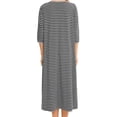 thumbnail image 3 of Qarigey Camisones de mujer Batas con cremallera de casa de verano Albornoz con bolsillos Hogar Hotel Dormitorio Ropa de dormir Mujer Damas Pijama Negro Qarigey AP016562-01, 3 of 6