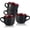 Burgundy, variant on AmorArc 24 oz Soup Mugs with Handles, Jumbo Ceramic Bowls Mugs Set with handles for Coffee Cereal Cappuccino Snacks, Microwave&Dishwasher safe Soup Cups for Meal-Multicolor