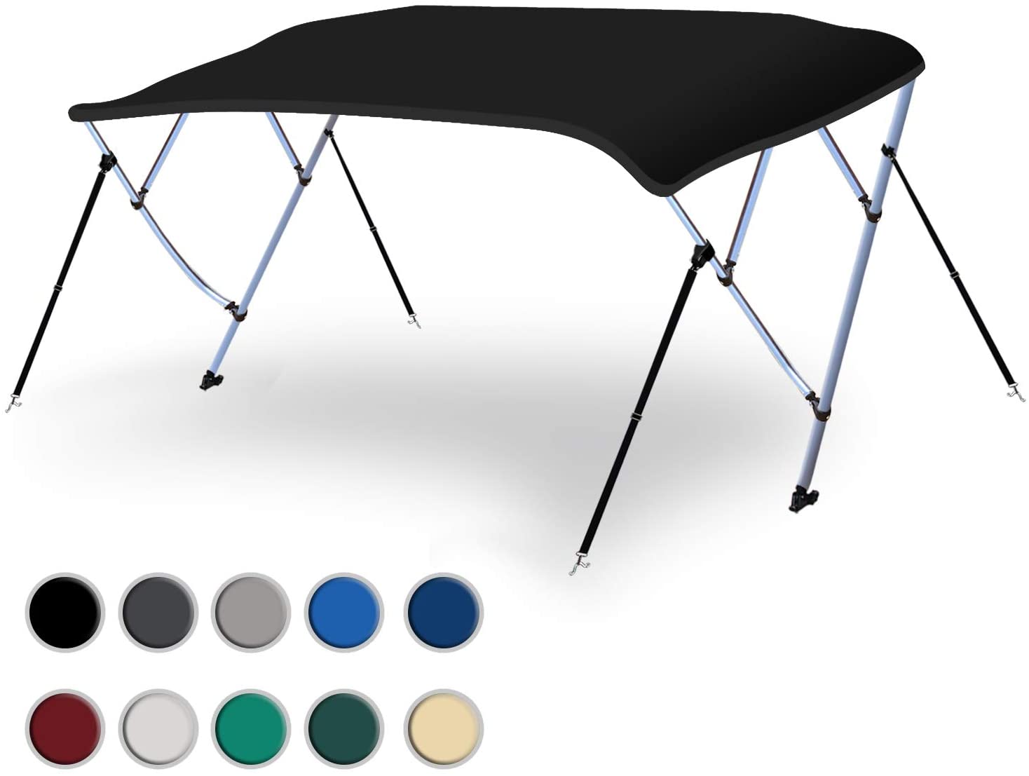 Leader Accessories 3 Bow Bimini Top Boat Cover Includes Mounting