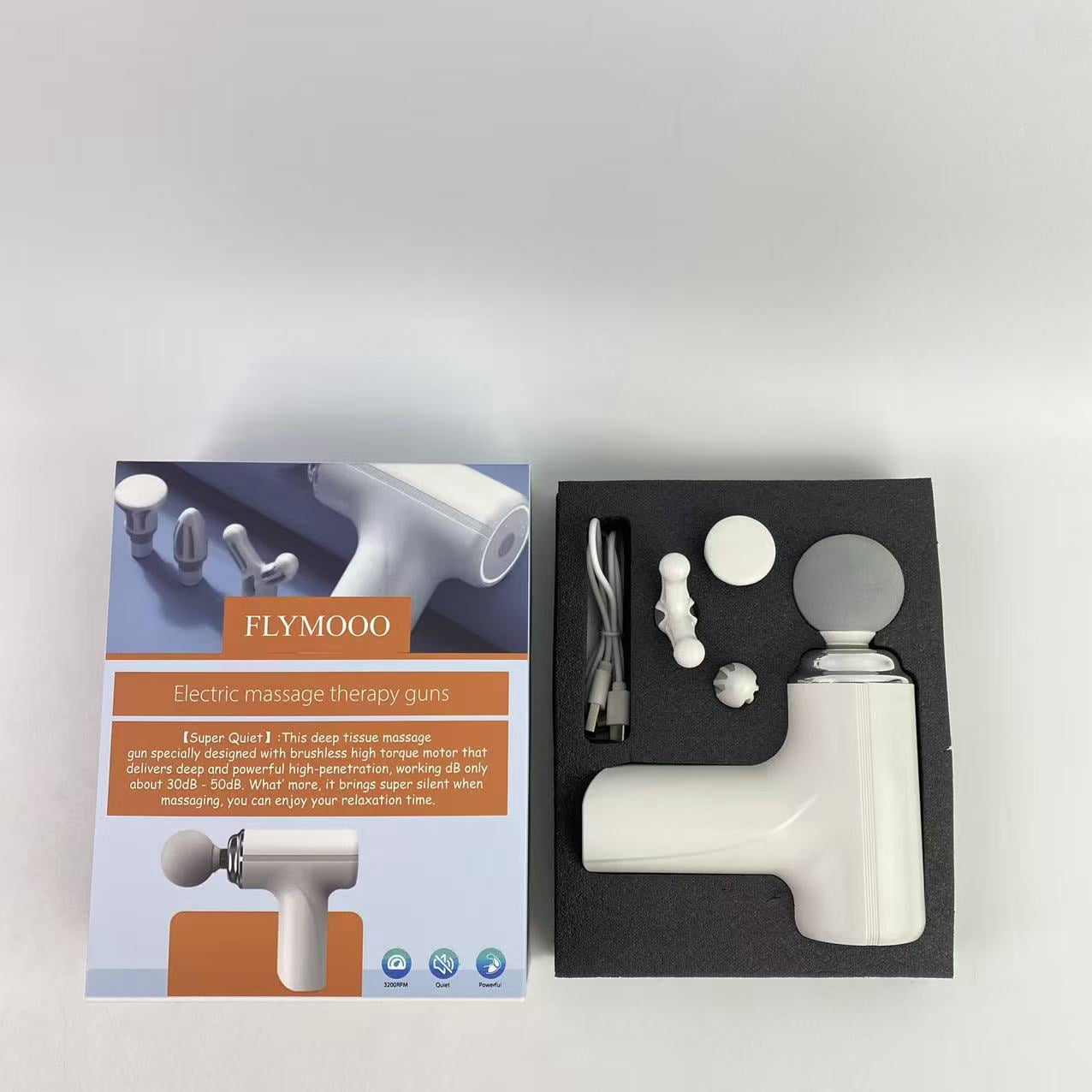 FLYMOOO Electric massage therapy guns, Deep Tissue Massager, Portable Muscle Massage Gun for Back Neck Muscle Relieve