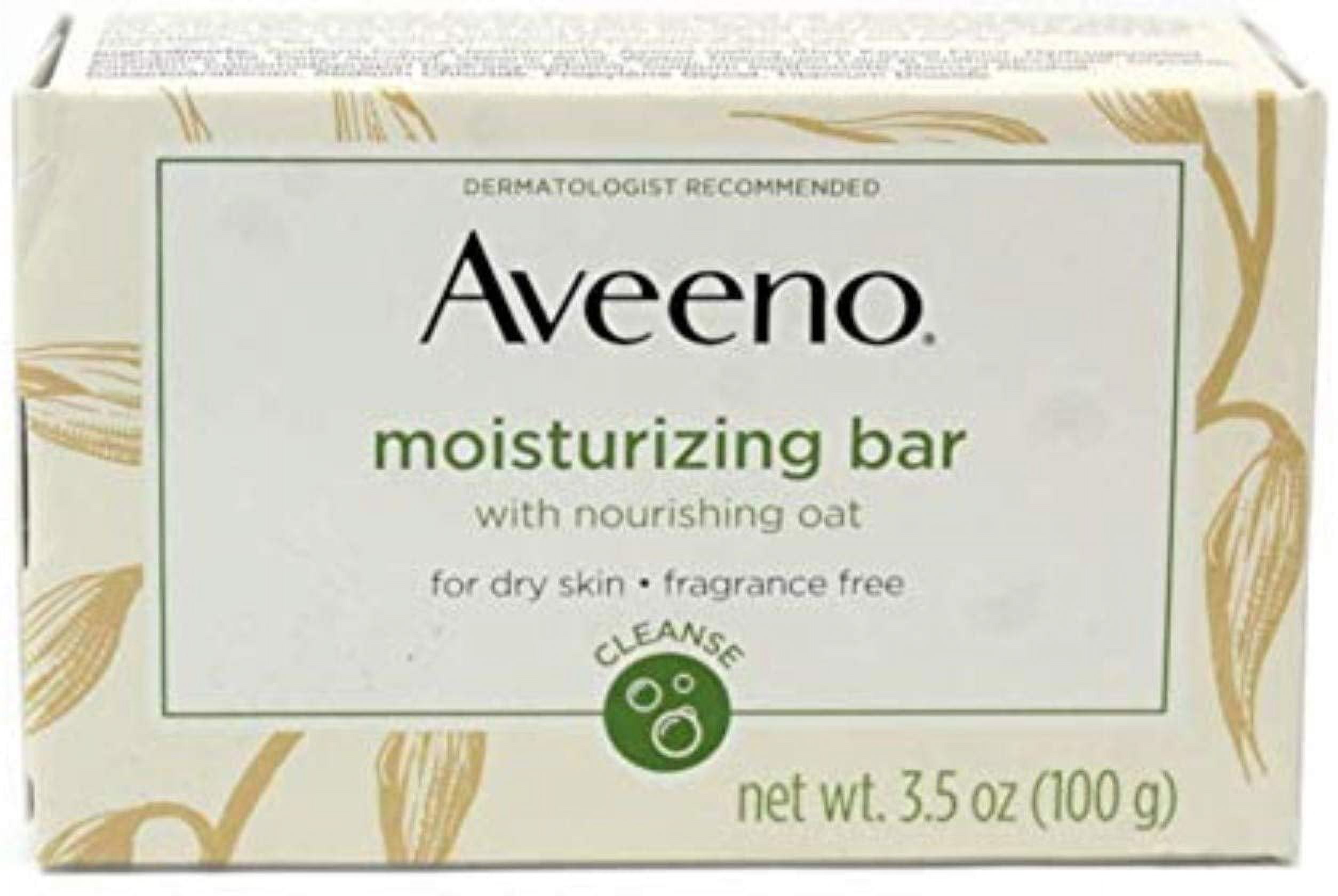 4 Pack - AVEENO Naturals Moisturizing Bar for Dry Skin 3.50 oz