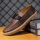 thumbnail image 1 of Zapatos de hombre de estilo británico para primavera, zapatos casuales para hombre que combinan con todo, zapatos de vestir de negocios de cuero negro, zapatos de moda para el trabajo, 1 of 6