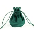 thumbnail image 1 of Qarigey Bolsa de terciopelo para joyas, bolsa a prueba de polvo con cordón, organizador de regalos, bolsas de recuerdos para fiestas, Ropa, zapatos y accesorios Miscelánea Fondo verde/redondo, 1 of 6