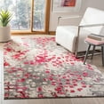 thumbnail image 3 of SAFAVIEH Madison Candelario Abstract Area Rug, Grey/Red, 6' x 9', 3 of 9
