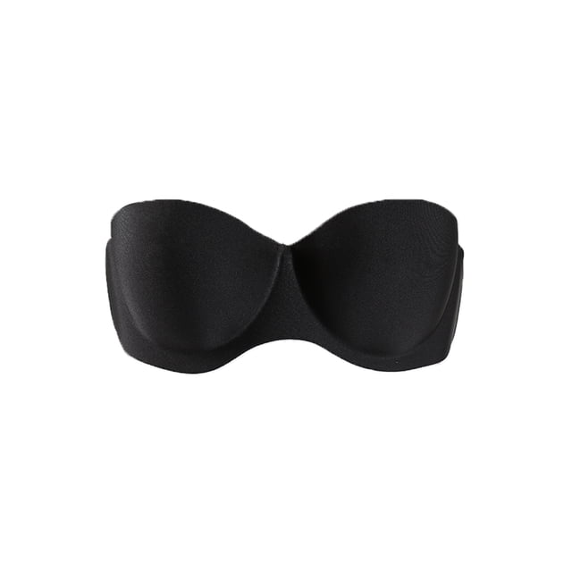 Sujetador con aros extensor convertible push up sin tirantes Demi Cup para mujer Negro 32B
