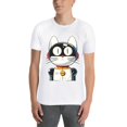 thumbnail image 3 of Mens Oversize T Shirts CatCasual Short Sleeve Basic Tees Crew Neck T-Shirt Funny Graphic Tees Black or White XS-5XL, 3 of 5